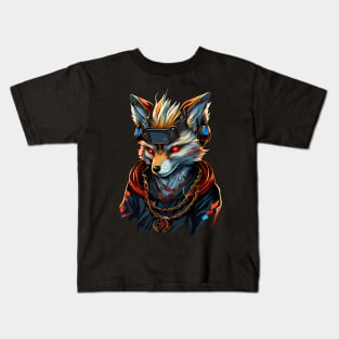 Badass Gangster Fox Kids T-Shirt